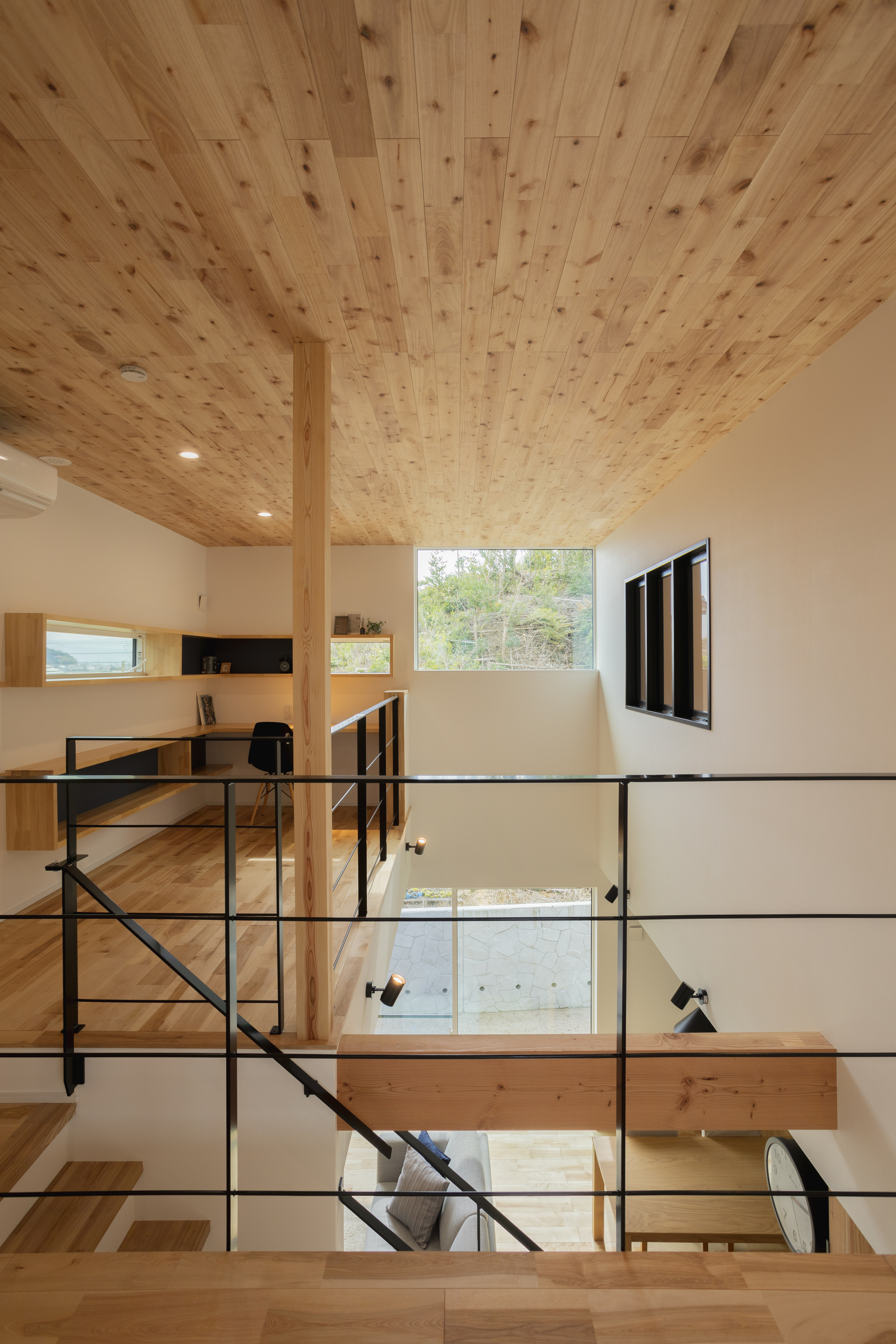 桜天井がおしゃれな家