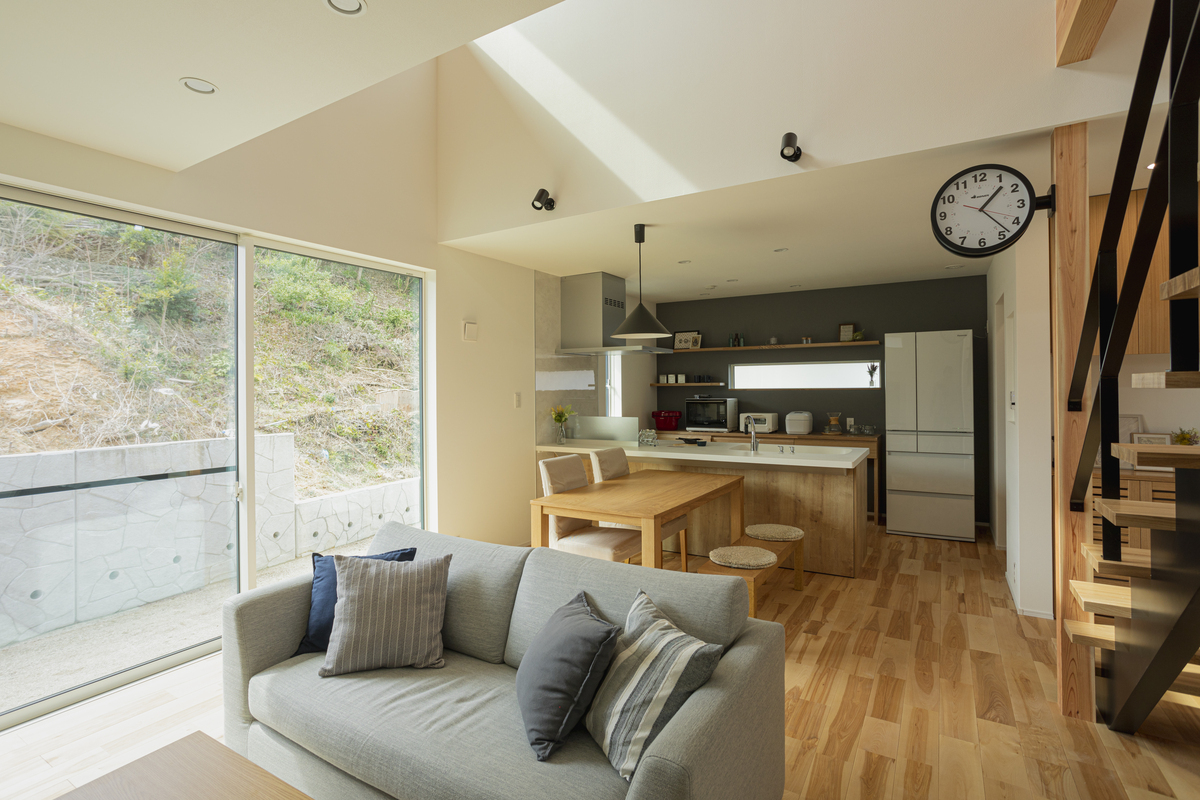 桜天井がおしゃれな家