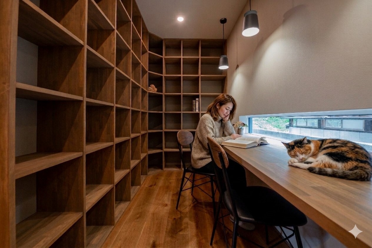 本棚とアイアンと私