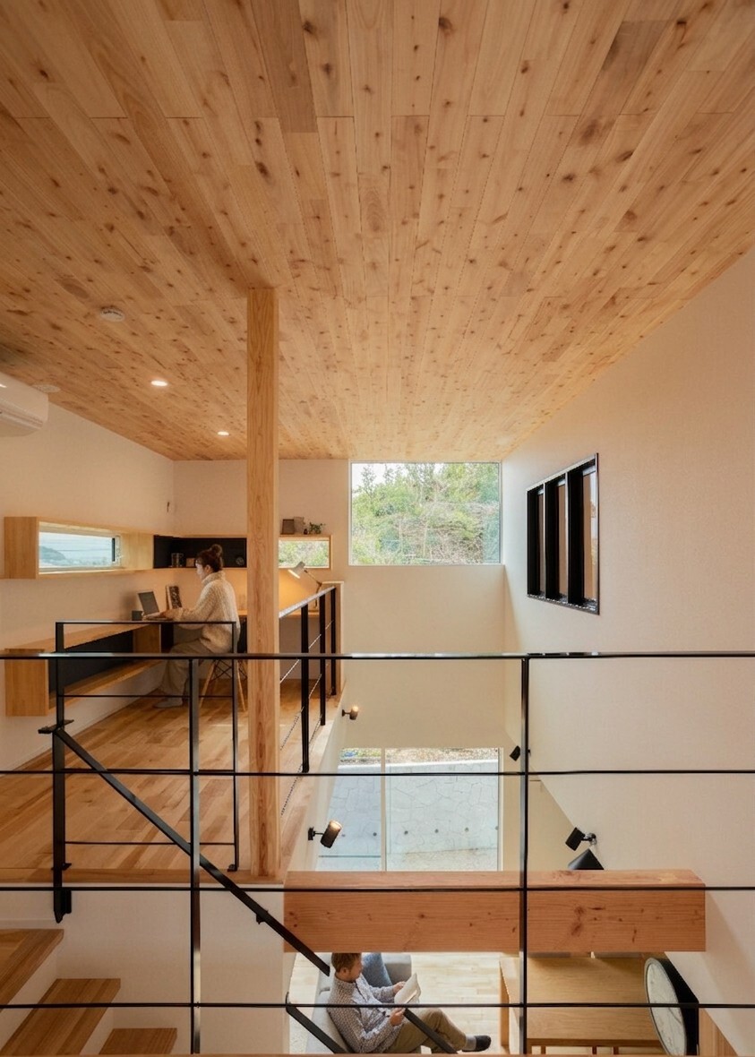 桜天井がおしゃれな家