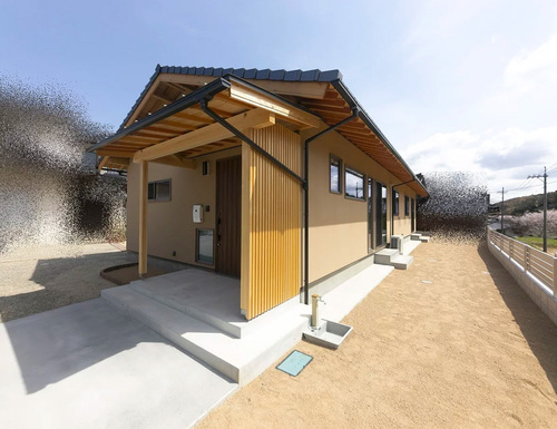 【外観】東西に長ーい平屋スタイル